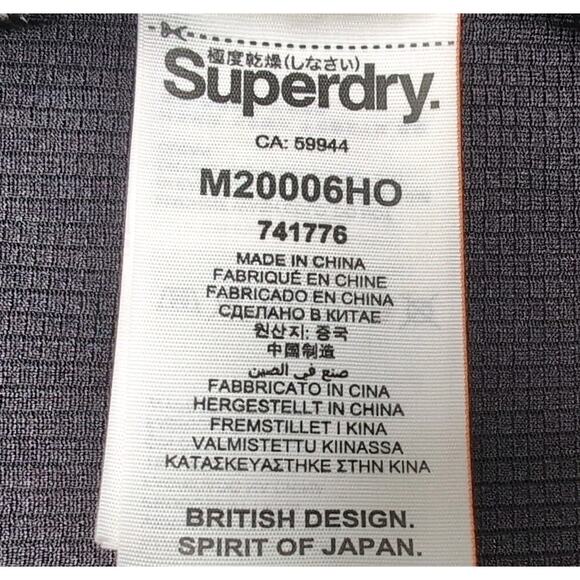 Superdry Mountain Sport Team Fuji Hooded Jacket Mens XL Gray Black Zip Pockets - Picture 14 of 16